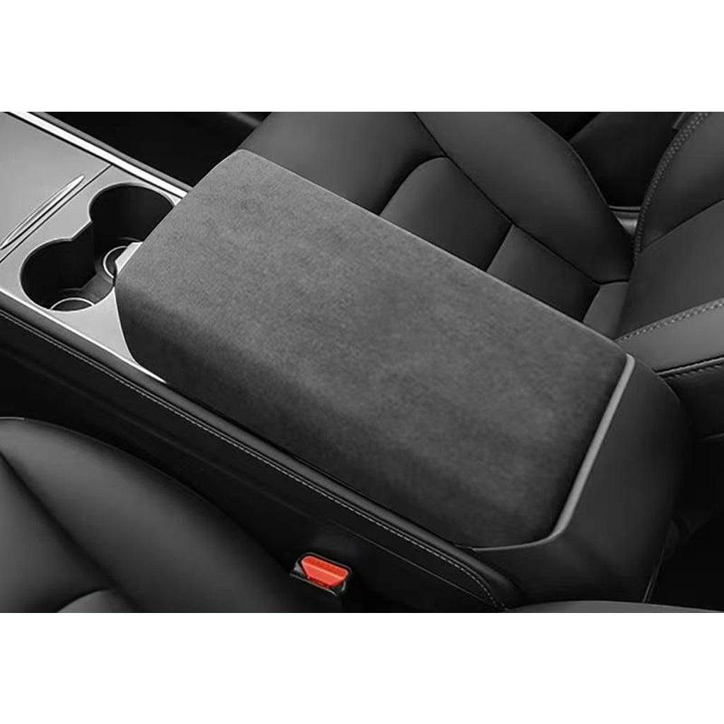 Alcantara Cover for Tesla Model 3 and Y Armrest Box - Marnana