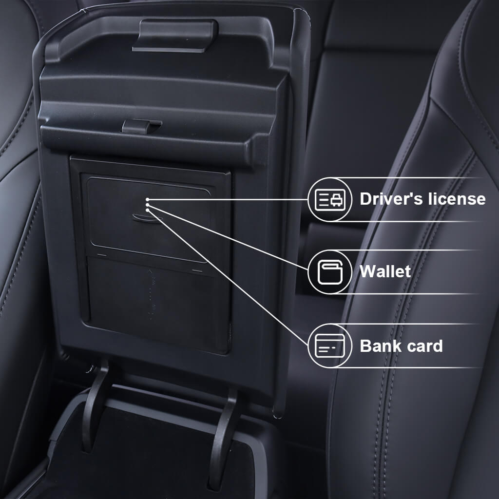 Tesla's-center-console-has-a-hidden-compartment,where-Model-3-Model-Y-can-be-placed-to-store-driver's-licenses,bank-cards,ID-cards,etc.
