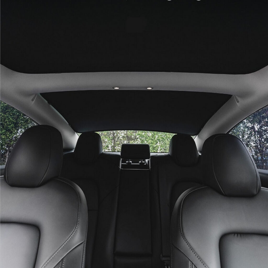 Sunshade de toit de voiture, style: demi-couverture de la lunette arrière  pour Tesla Model 3 (