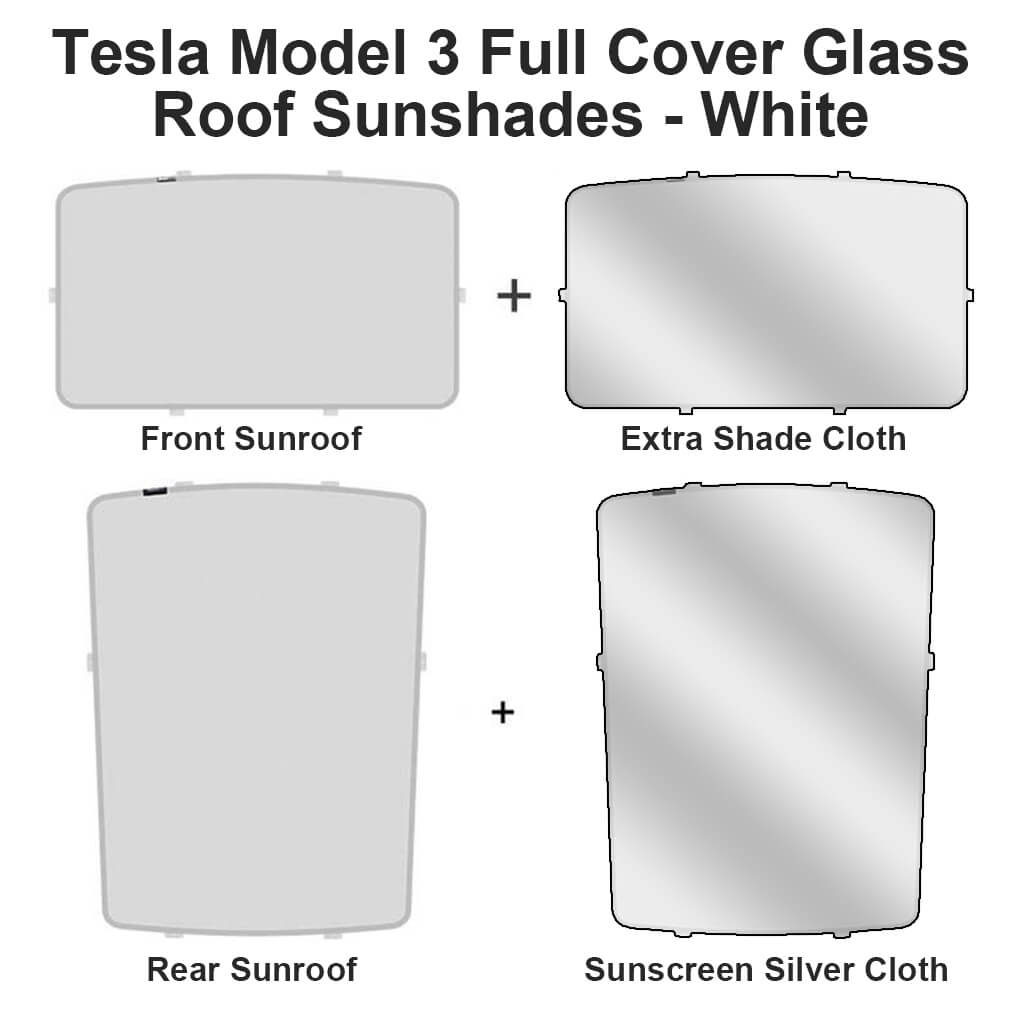 Tesla-Model-3-Sunshade-full-coverage-White