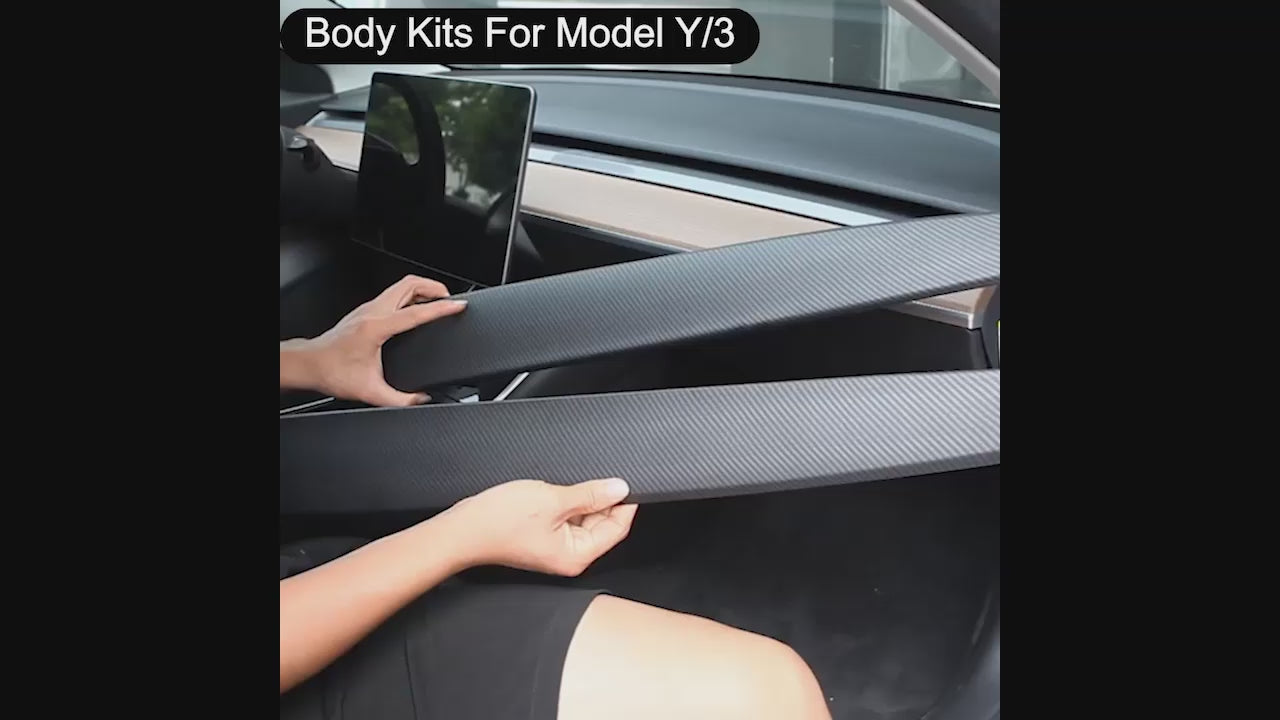 Carbon Fiber Dashboard Cover for Model Y/3 - Marnana
