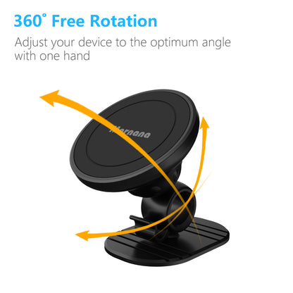 Marnana Magnetic Phone Holder for Car 360 Rotation Dashboard Car Phone Mount