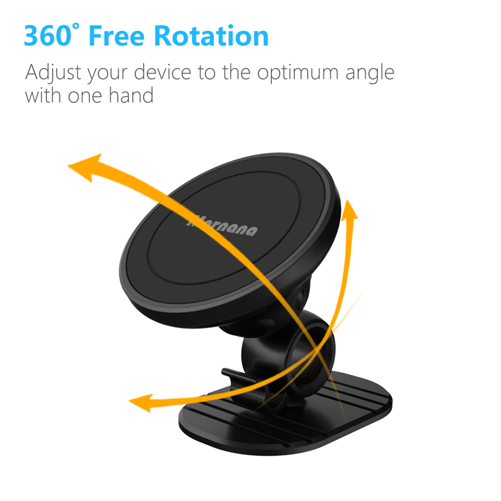 Marnana Magnetic Phone Holder for Car 360 Rotation Dashboard Car Phone Mount - 2 Pack