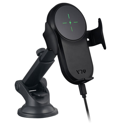 Wireless Car Charger, Marnana Qi Fast Wireless Charging Touch Sensing Auto-Clamping Phone Car Holder